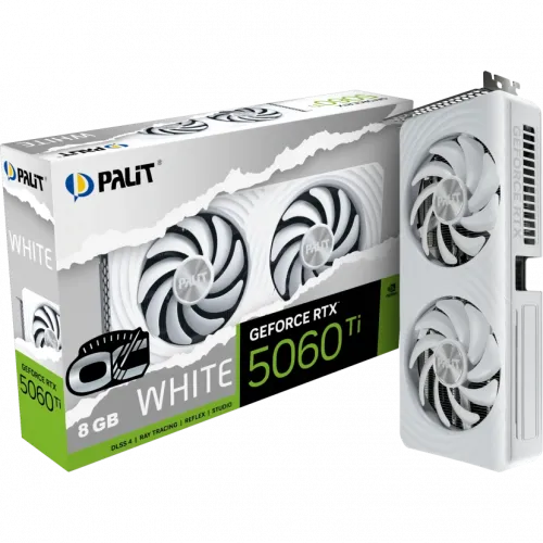 Видеокарта NVIDIA GeForce RTX 5060 Ti Palit White OC 8GB