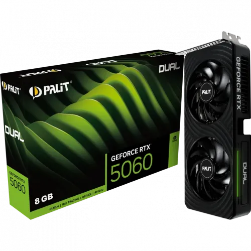 Видеокарта NVIDIA GeForce RTX 5060 Palit Dual 8GB (NE75060019P1-GB2063D)