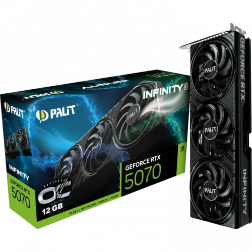 Видеокарта NVIDIA GeForce RTX 5070 Palit Infinity 3 OC 12GB (NE75070S19K9-GB2050S)